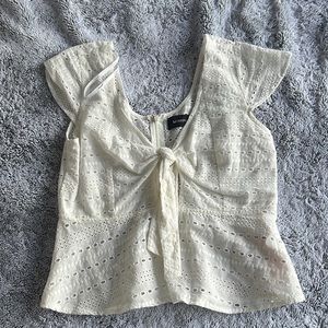 embroidery white top